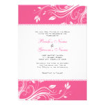 Faire-part de mariage floral de rose indien et bla
