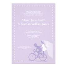 Faire-part de mariage MIGNON de couples de bicycle