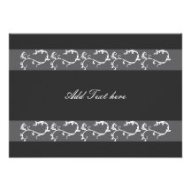 Faire-part de mariage noir de base