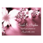 faire-part de mariage rose de fleur