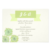 Faire-part de mariage succulent