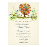 Faire-part de mariage tourbillonné d'arbre d'amour
