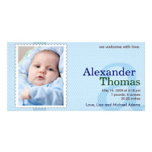 Faire-part de naissance de bébé - A Cartes De Vœux Avec Photo