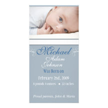Faire-part de naissance de bébé modèle pour photocarte