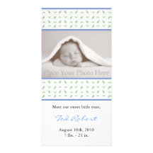 Faire-part de naissance de garçon - carte photo photocarte personnalisée