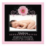 Faire-part de naissance de marguerite de photo de 