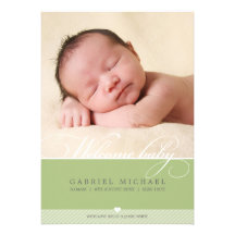 FAIRE-PART DE NAISSANCE DE PHOTO : : beau type 3