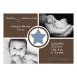 faire-part de naissance de photo d'étoile bleue du