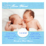 Faire-part de naissance de photo pour les garçons 