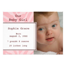 Faire-part de naissance personnalisé de bébé