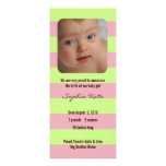 Faire-part de naissance - rose et vert