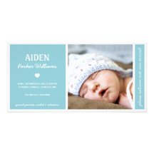 FAIRE-PART DE NAISSANCE SIMPLEMENT PUR DE BÉBÉ DE  CARTE AVEC PHOTO