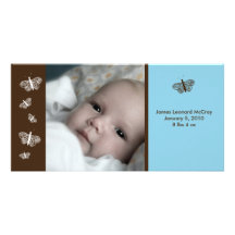 Faire-part de photo de bébé de papillon modèle pour photocarte