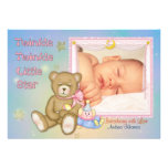 Faire-part de photo d'ours de nounours d'étoile de