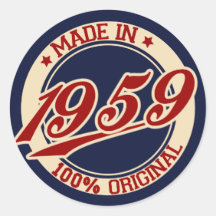 Fait en 1959 autocollants