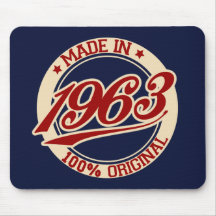 Fait en 1963 tapis de souris