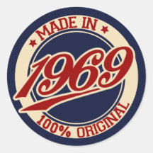 Fait en 1969 adhésifs