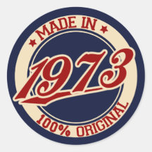 Fait en 1973 adhésif