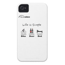 Fait un cycle cas - la vie simple - vélo - bière - coques iPhone 4 Case-Mate