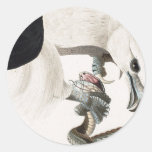 Falke-und Schlangen-Illustration Runder Sticker
