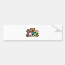 famille mignonne d'ours adhésifs pour voiture