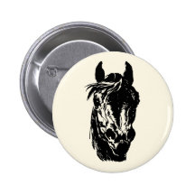 Fanclub-Pferdekopf Button