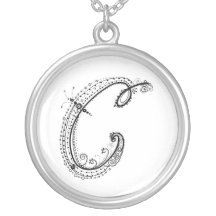 FANTAISIE C - art wearble avec votre initiale ! Pendentif Personnalisé