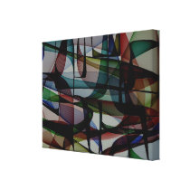 Farbtaschen - abstrakter Leinwand-Druck