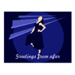 Fashiongirl dans le bleu cartes postales