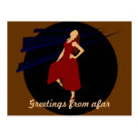 Fashiongirl en rouge cartes postales