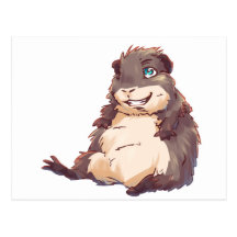 Faules Meerschweinchen Postkarte