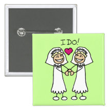 Faveurs lesbiennes de mariage pin's avec agrafe