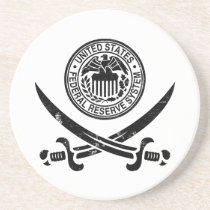 Federal Reserve piratent le logo dessous de verres