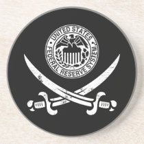 Federal Reserve piratent le logo dessous de verres