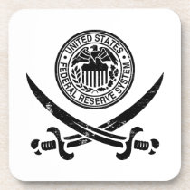 Federal Reserve piratent le logo dessous de verre liège