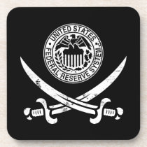Federal Reserve piratent le logo dessous de verre liège