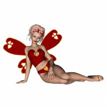 Fee der Valentinsgruß-Herz-3D Photo Statue