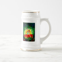 FEE, DIE AUF DER BLUME TRÄUMT TEE TASSE