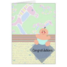 Félicitations, nouveau bébé carte de vœux