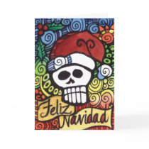 Feliz Navidad mexikanischer Zuckerschädel Sankt