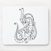 Femelle de dragon tapis de souris