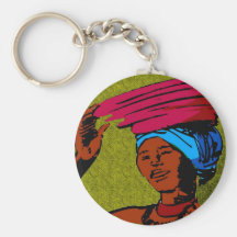 FEMME AFRO PORTE-CLÉS