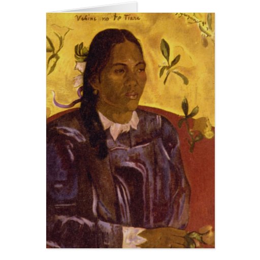 Femme avec le gardénia par Paul Gauguin Cartes De Vœux