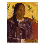 Femme avec le gardénia par Paul Gauguin Cartes Postales