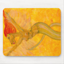 Femme de dragon tapis de souris