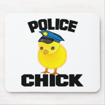 Femme de police tapis de souris