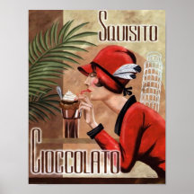 Femme italienne de chocolat de Squisito Cioccolato Affiches