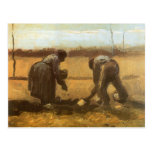 Femme rurale plantant des pommes de terre ; Vincen Carte Postale