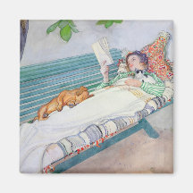 Femme se trouvant sur un banc, 1913 magnets pour réfrigérateur