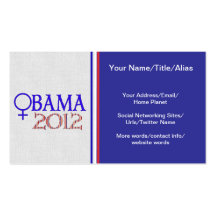 FEMMES POUR OBAMA MODÈLES DE CARTES DE VISITE